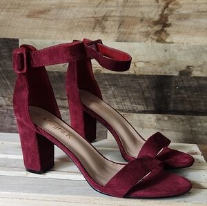 Maroon Formal Strap Heels